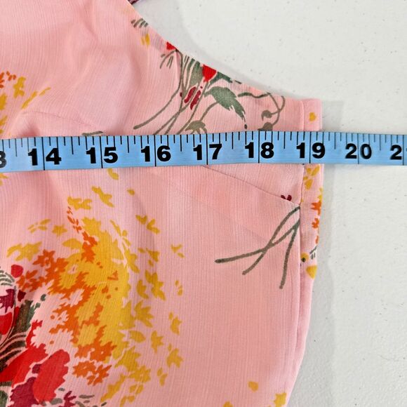 J Crew Maxi Dress Womens 14 Floral Sunburst Tiered Sleeveless Cottagecore Y2K - Picture 6 of 10